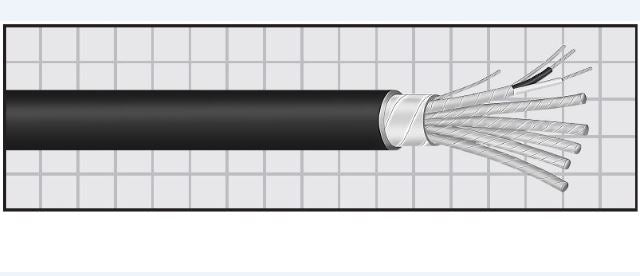 Cable unarmored 1PR x 16AWG , shielded (per meter)